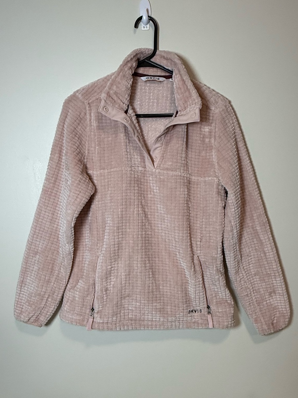 Orvis Plush Quarter-Zip Pullover Jacket - Dusty Pink